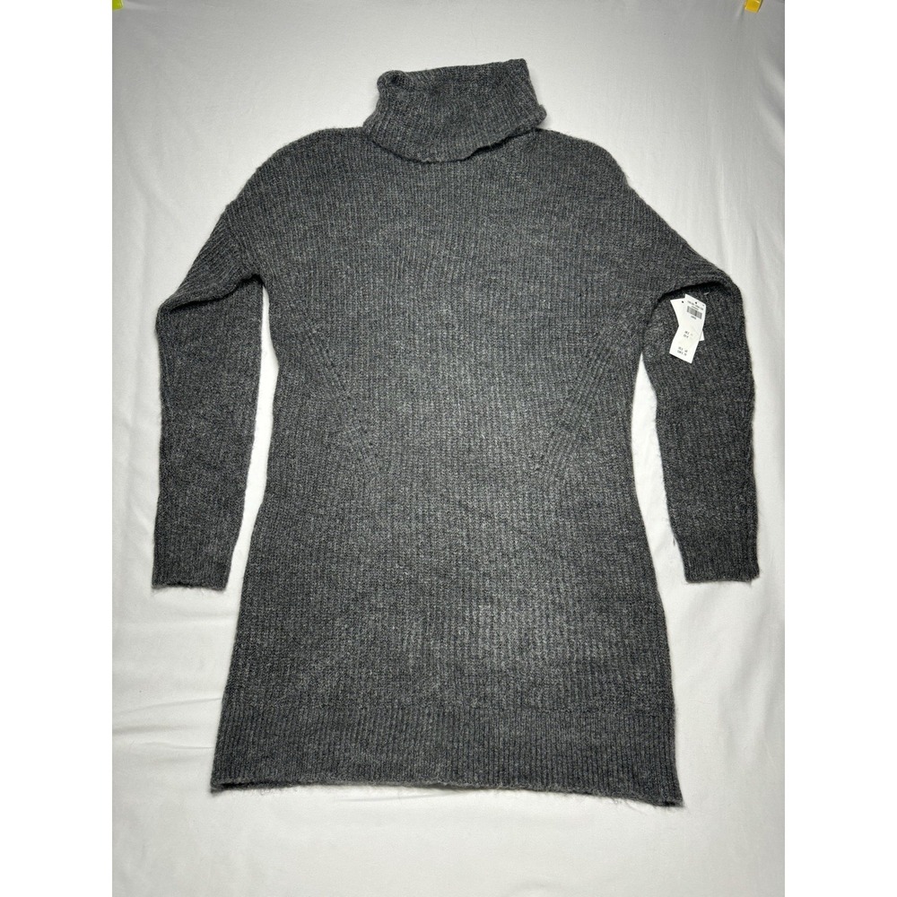 Abercrombie & Fitch NWT TurtleNeck Sweater Dress Womens L Gray Long Sleeve Boho‎
